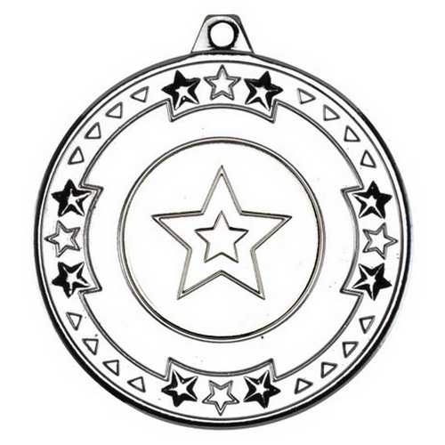 TRI STAR MEDAL (1in CENTRE) BRONZE - 2in
