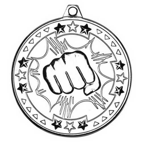MARTIAL ARTS TRI STAR MEDAL BRONZE - 2in