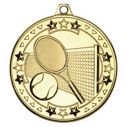 TENNIS TRI STAR MEDAL BRONZE - 2in