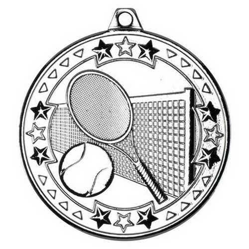 TENNIS TRI STAR MEDAL BRONZE - 2in