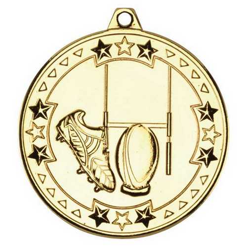 RUGBY TRI STAR MEDAL BRONZE - 2in