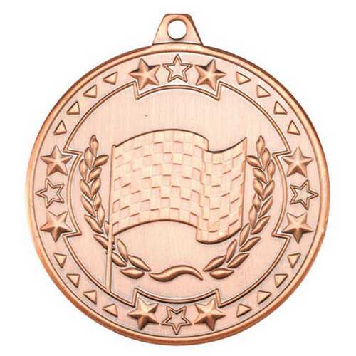 MOTOR SPORT TRI STAR MEDAL BRONZE - 2in