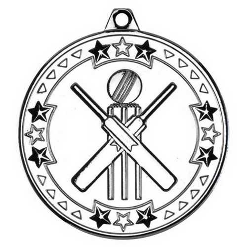 CRICKET TRI STAR MEDAL BRONZE - 2in