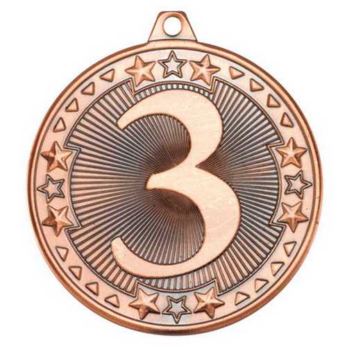 TRI STAR MEDAL 3RD BRONZE - 2in