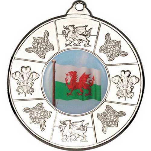 WALES MEDAL (1in CENTRE) BRONZE - 2in
