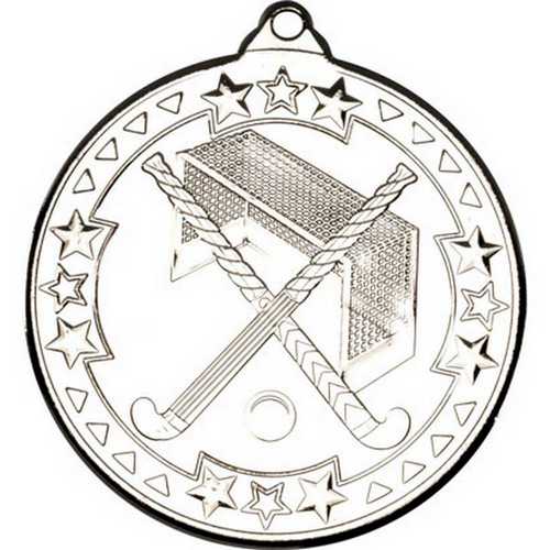 HOCKEY TRI STAR MEDAL BRONZE - 2in