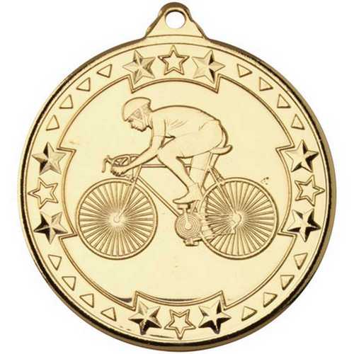 CYCLING TRI STAR MEDAL BRONZE - 2in