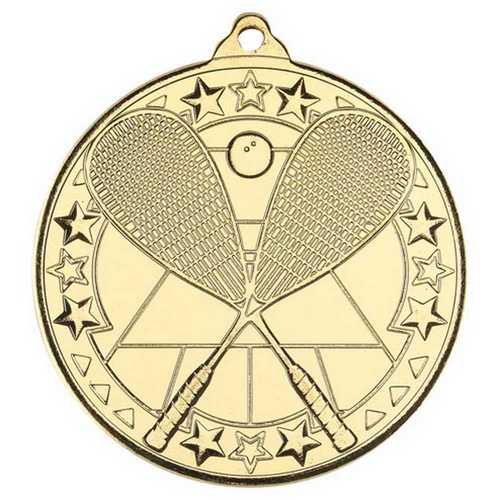 SQUASH TRI STAR MEDAL BRONZE - 2in