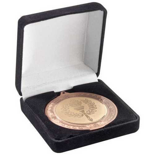 DELUXE BLACK MEDAL BOX (40/50mm RECESS)