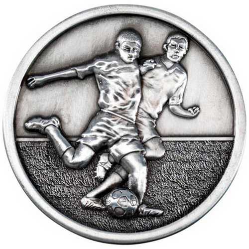 FOOTBALL PLAYERS MEDALLION ANTIQUE GOLD - 2.75in