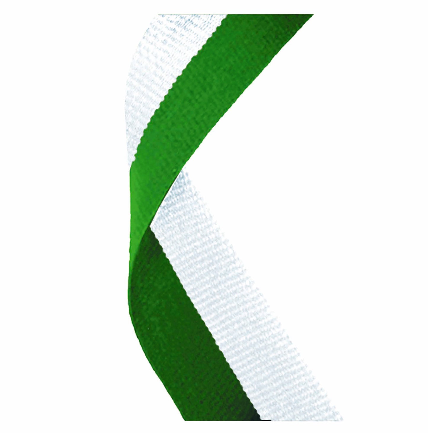 Green & White Medal Ribbon 76cm (30")
