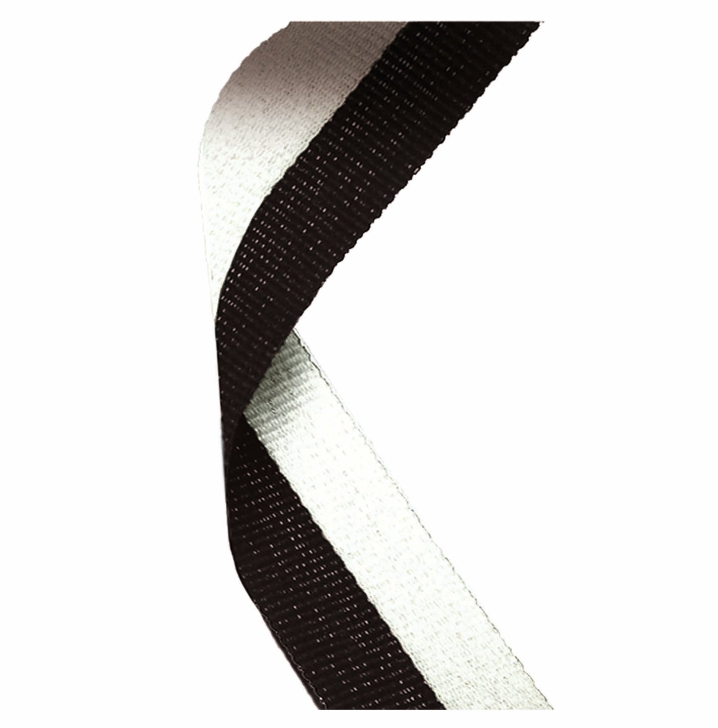 Black & White Medal Ribbon 76cm (30")