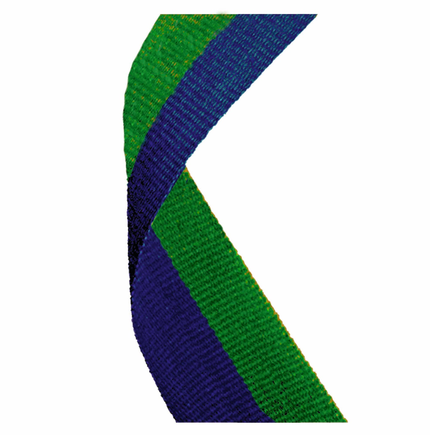 Blue & Green Medal Ribbon 76cm (30")