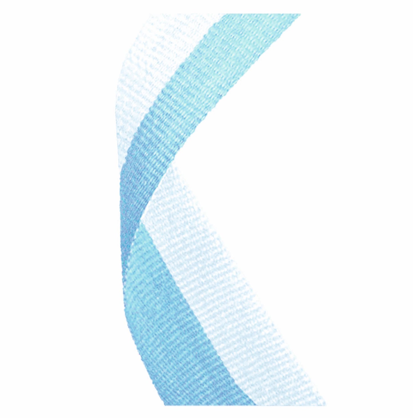 Light Blue & White Medal Ribbon 76cm (30")