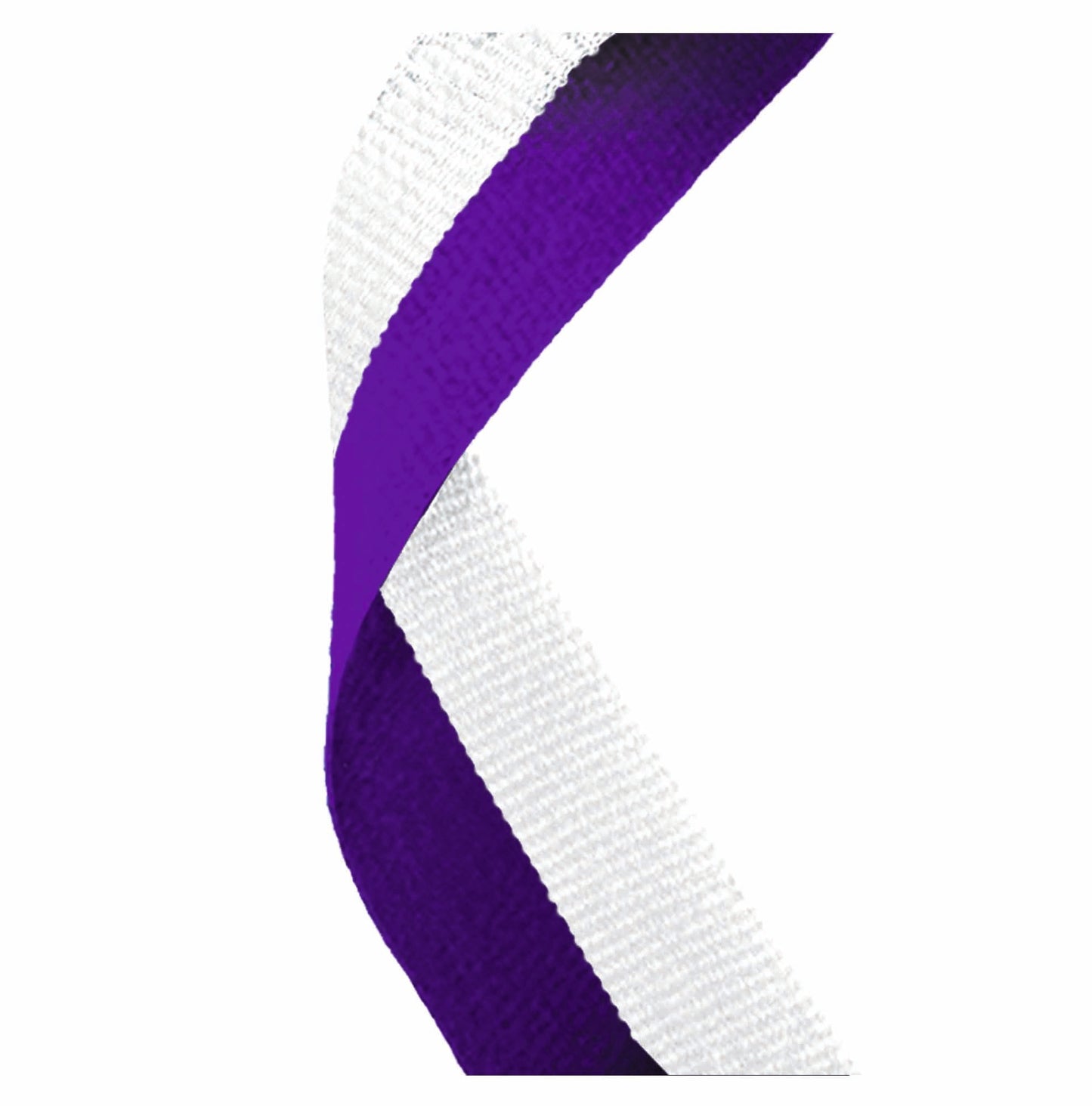 Purple & White Medal Ribbon 76cm (30")