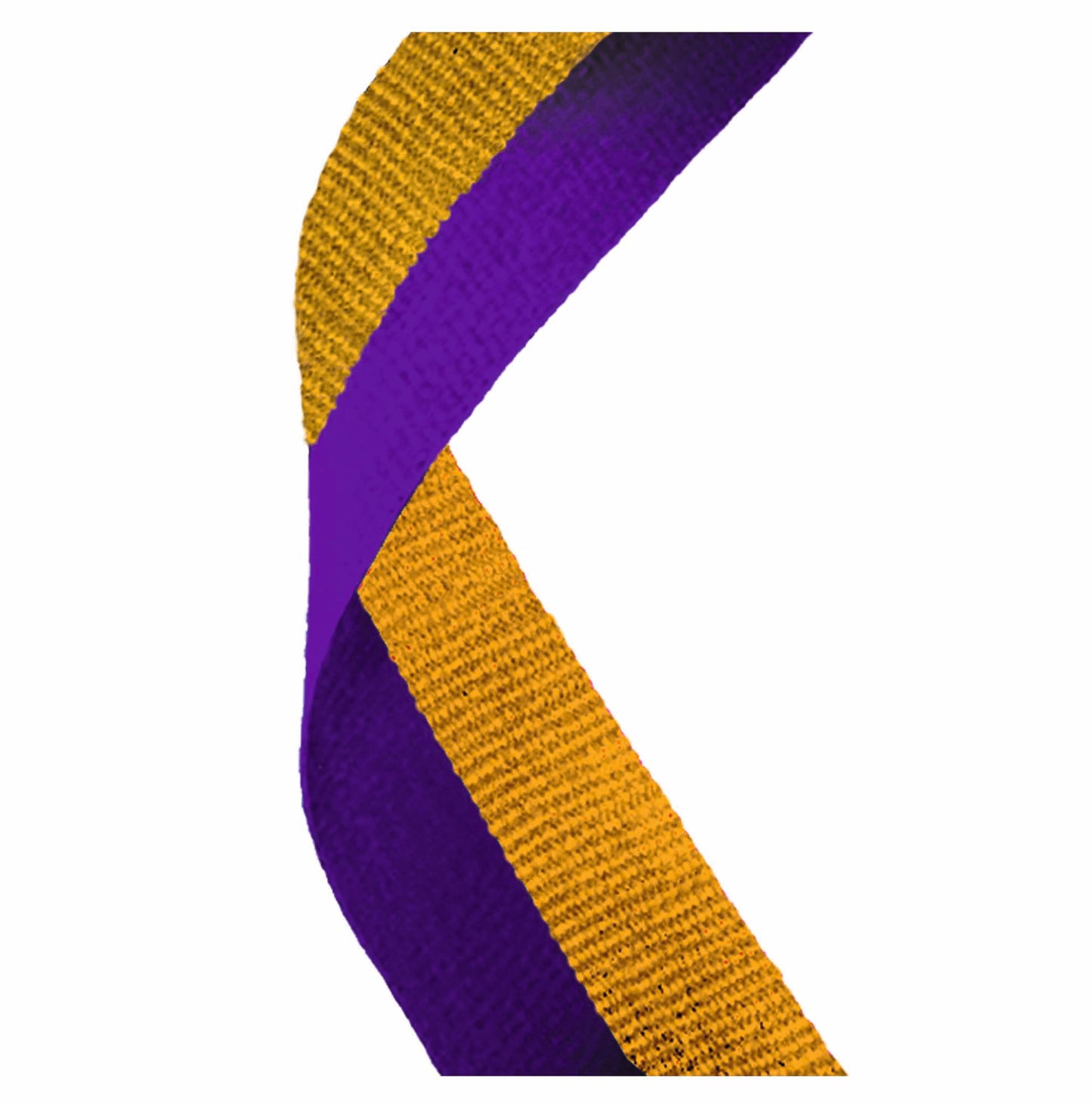 Purple & Gold Medal Ribbon 76cm (30")