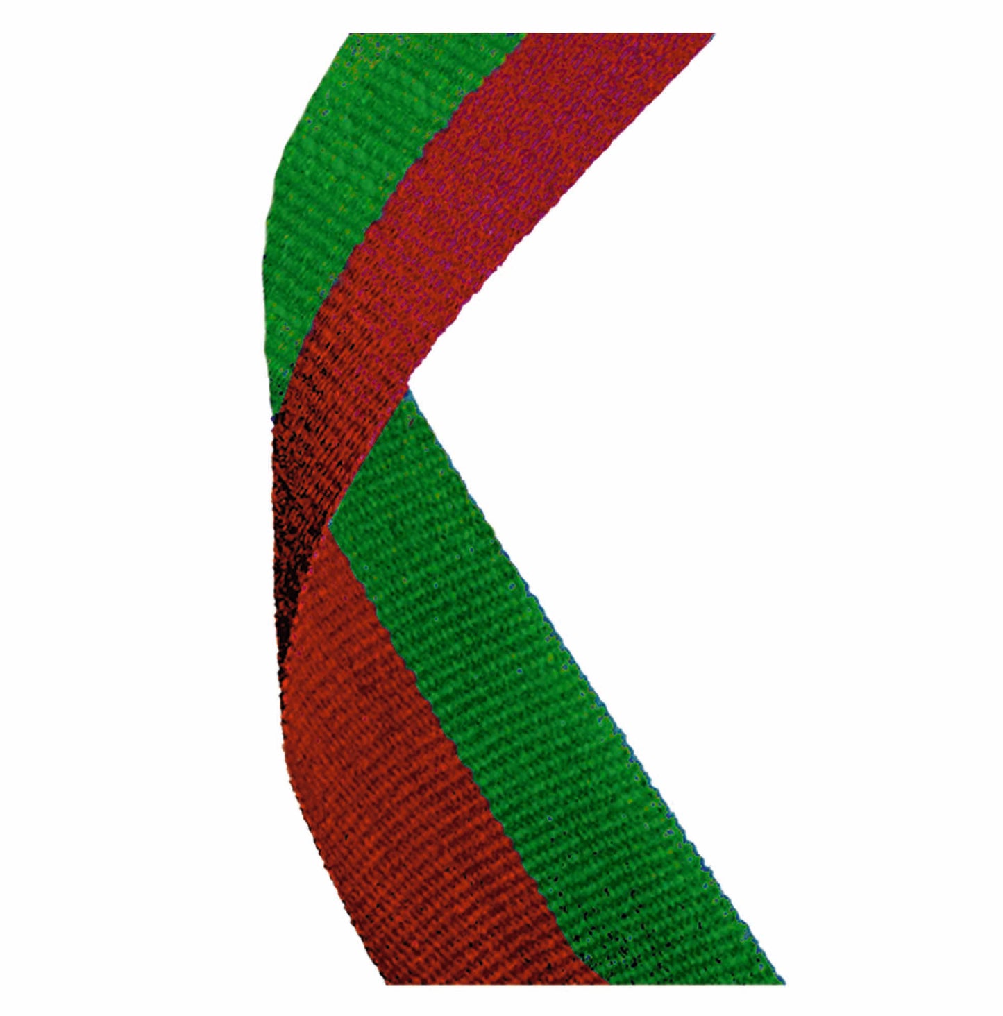 Red & Green Medal Ribbon 76cm (30")