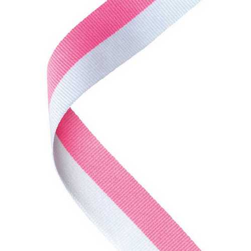 MEDAL RIBBON PINK/WHITE - 30 X 0.875in