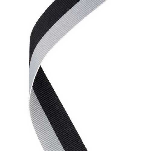 MEDAL RIBBON BLACK/GREY - 30 X 0.875in