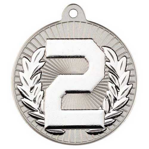 TWO COLOUR MEDAL 3RD MATT SILVER/BRONZE - 2in
