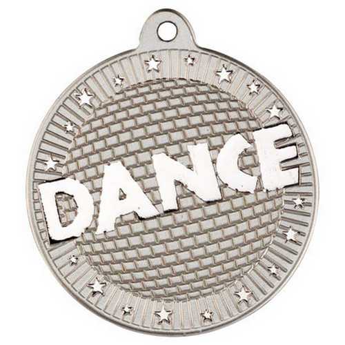 DANCE TWO COLOUR MEDAL MATT SILVER/BRONZE - 2in