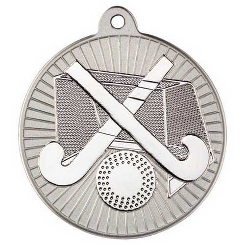 HOCKEY TWO COLOUR MEDAL MATT SILVER/BRONZE - 2in