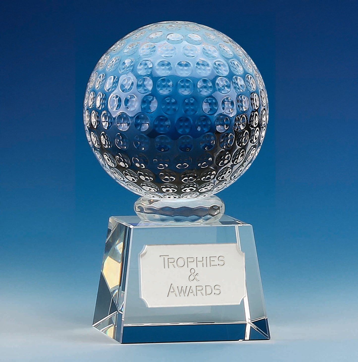Victory 3D Crystal Golf Ball Award 9.5cm (3 3/4")