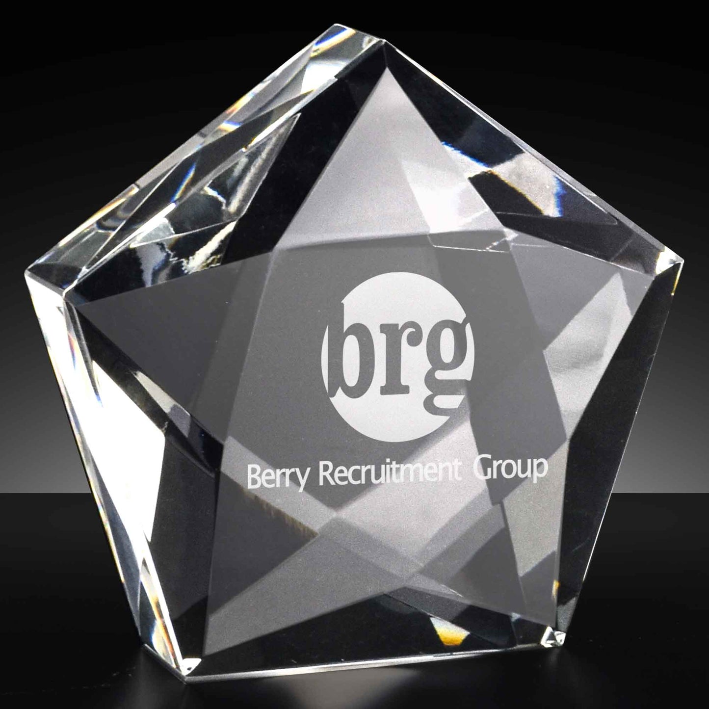 Clarity Red Diamond Paperweight 80mm (3")