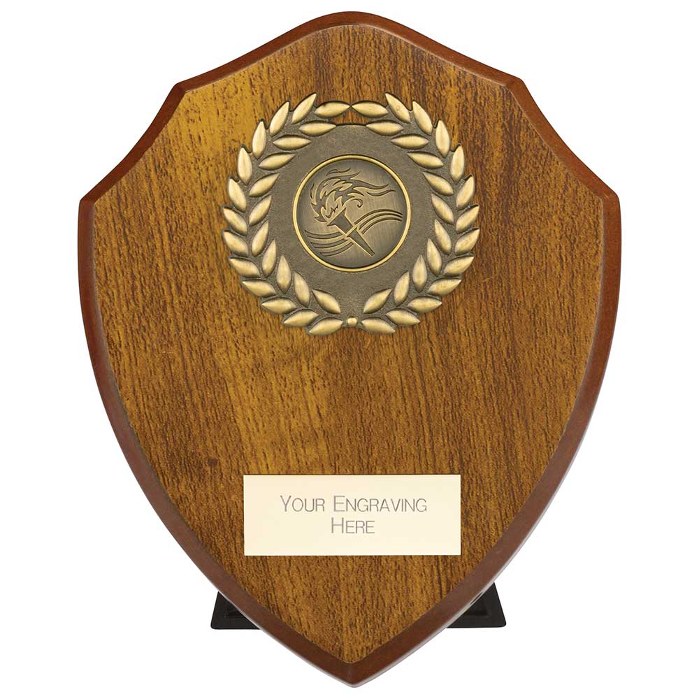 Reward Wreath Shield Walnut