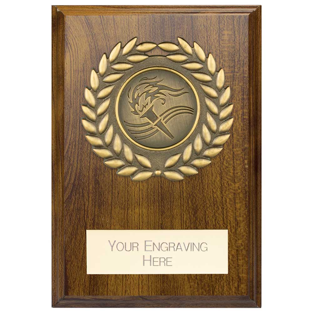 Reward Wreath Plaque Walnut
