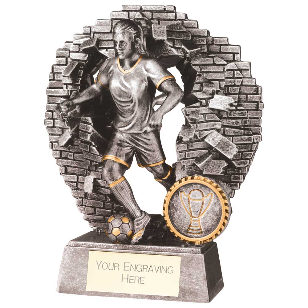 Blast Out Female Football Resin Award