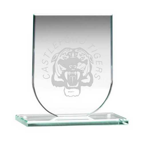 JADE GLASS SHIELD PLAQUE (6mm THICK)