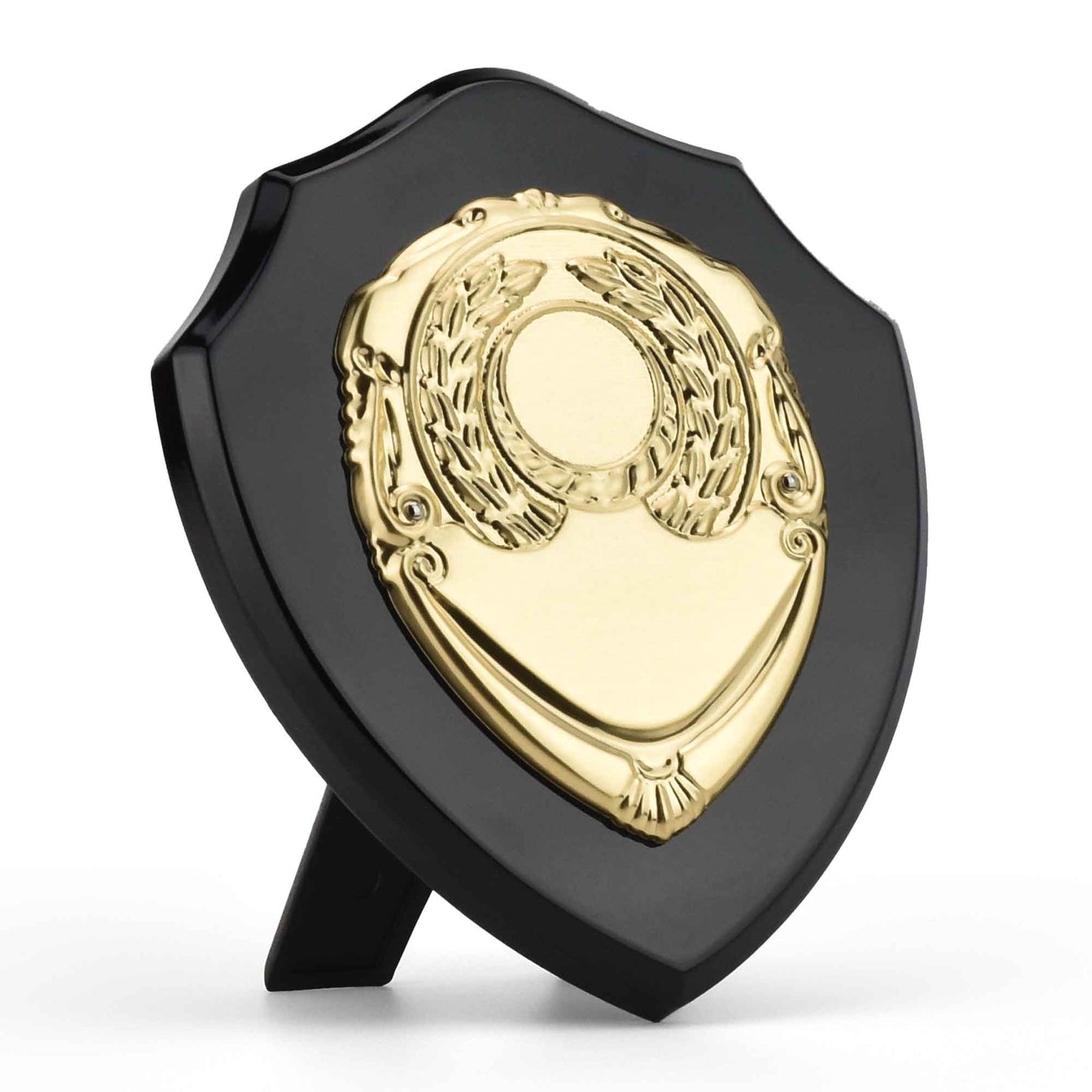 Black Triumph Plaque with Gold Shield 10cm (4")