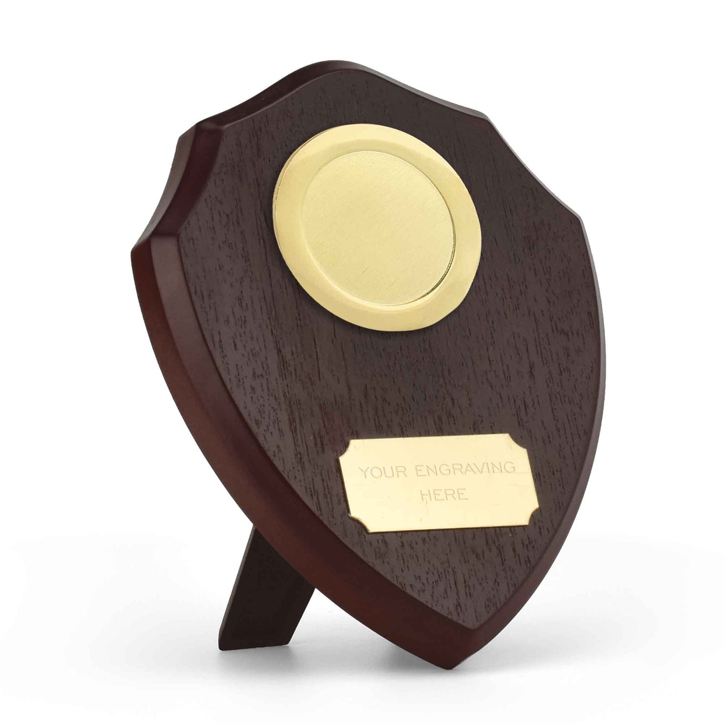 Traditional Triumph Custom Logo Wood Shield 10cm (4")
