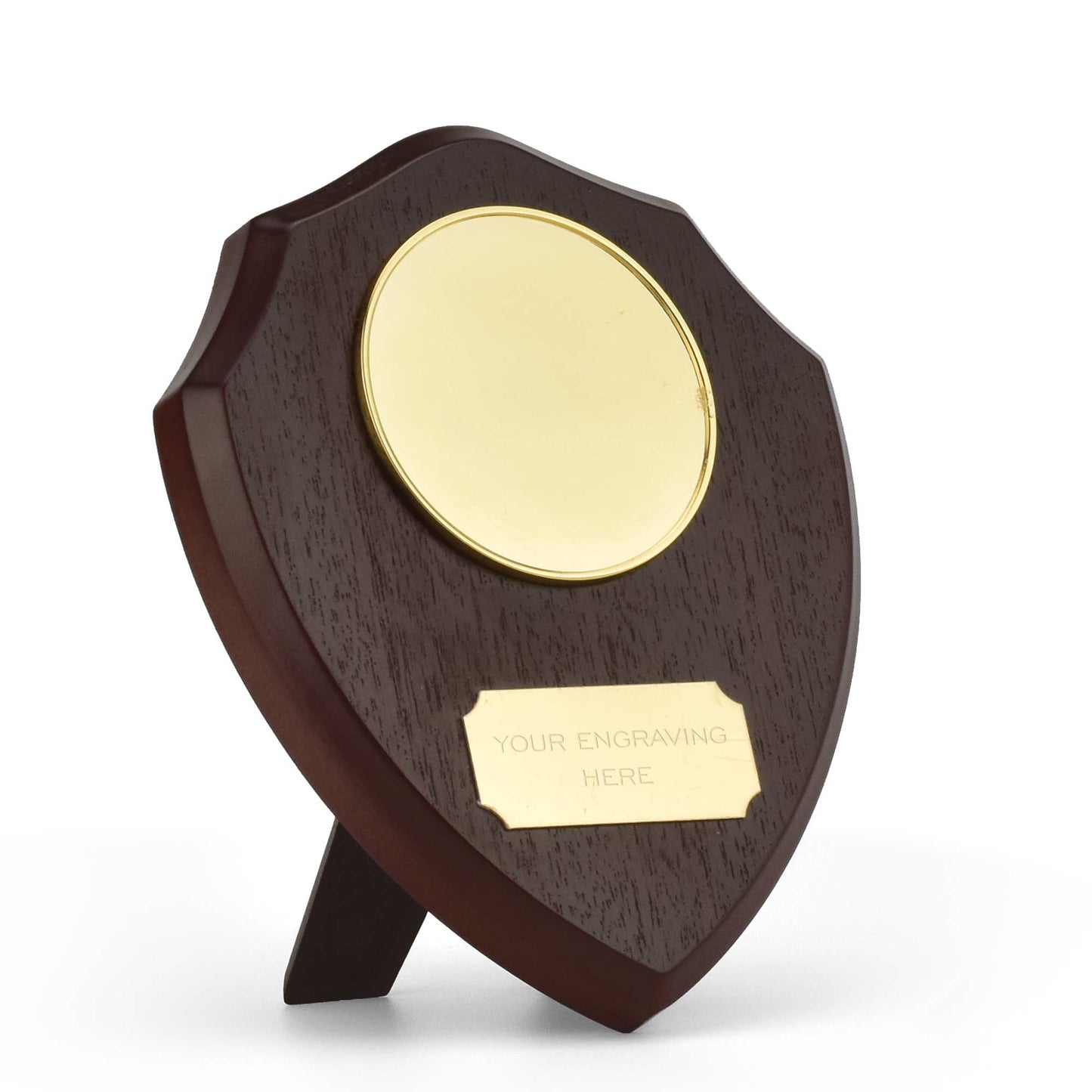 Traditional Triumph Custom Logo Wood Shield 15cm (6")