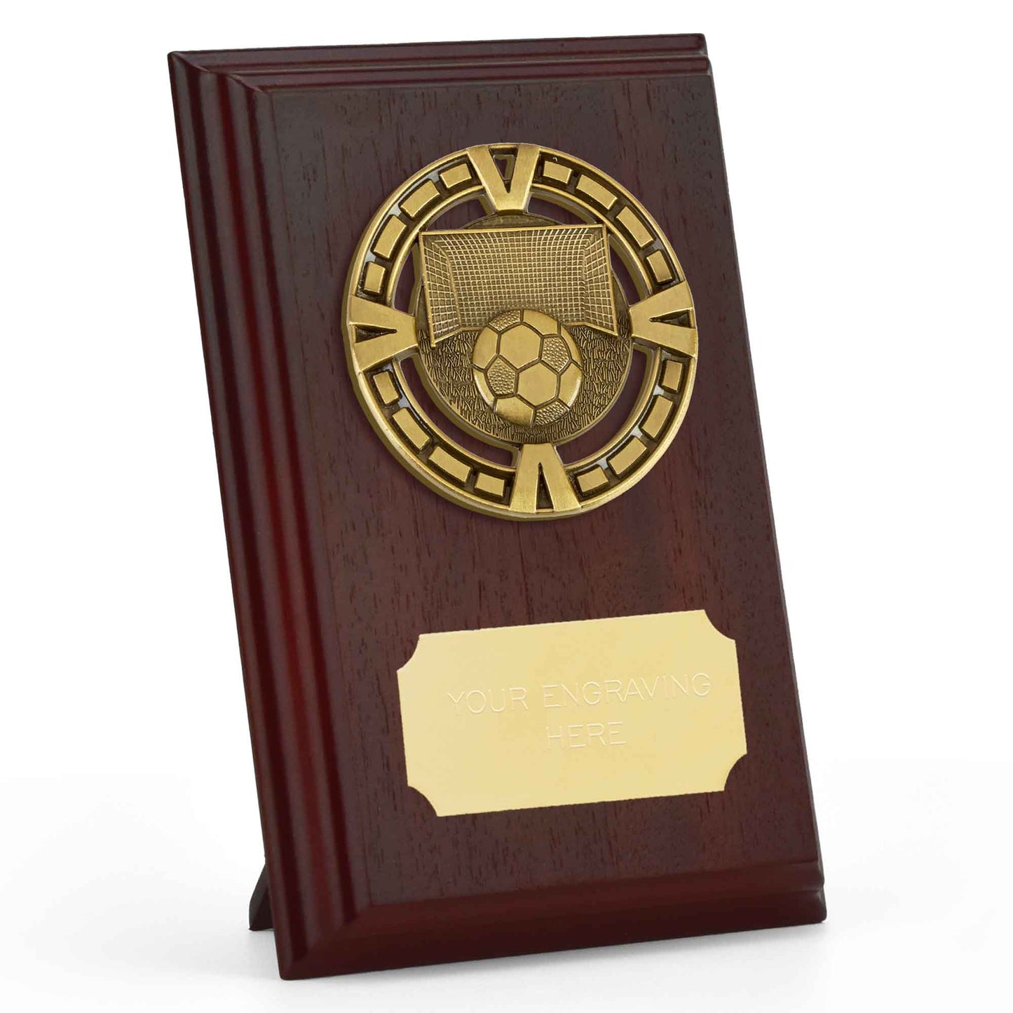 Prize Ruby Wood Varsity Football Plaque 15cm (6")