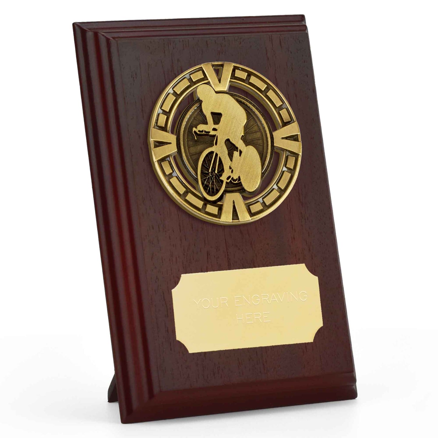 Prize Ruby Wood Varsity Cycling Plaque 15cm (6")