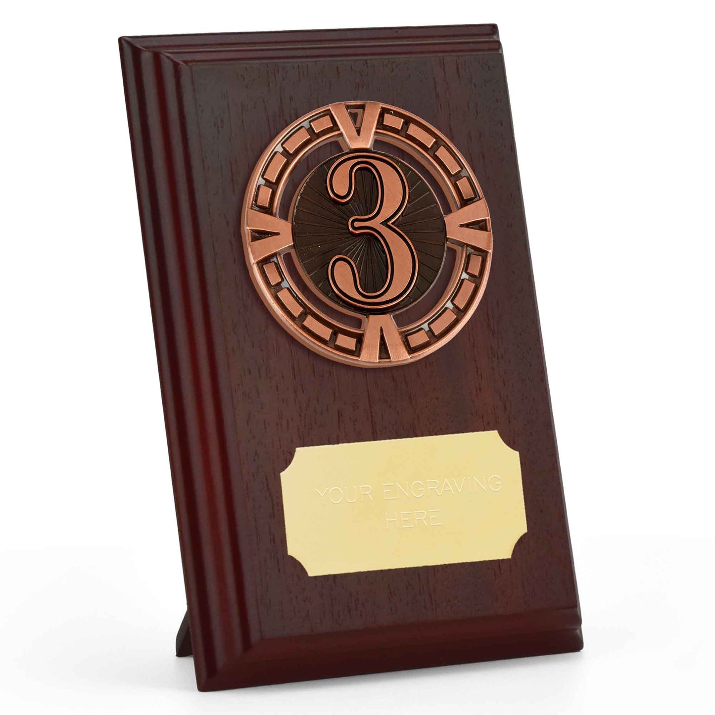 Prize Ruby Wood Varsity No. 3 Plaque 15cm (6")