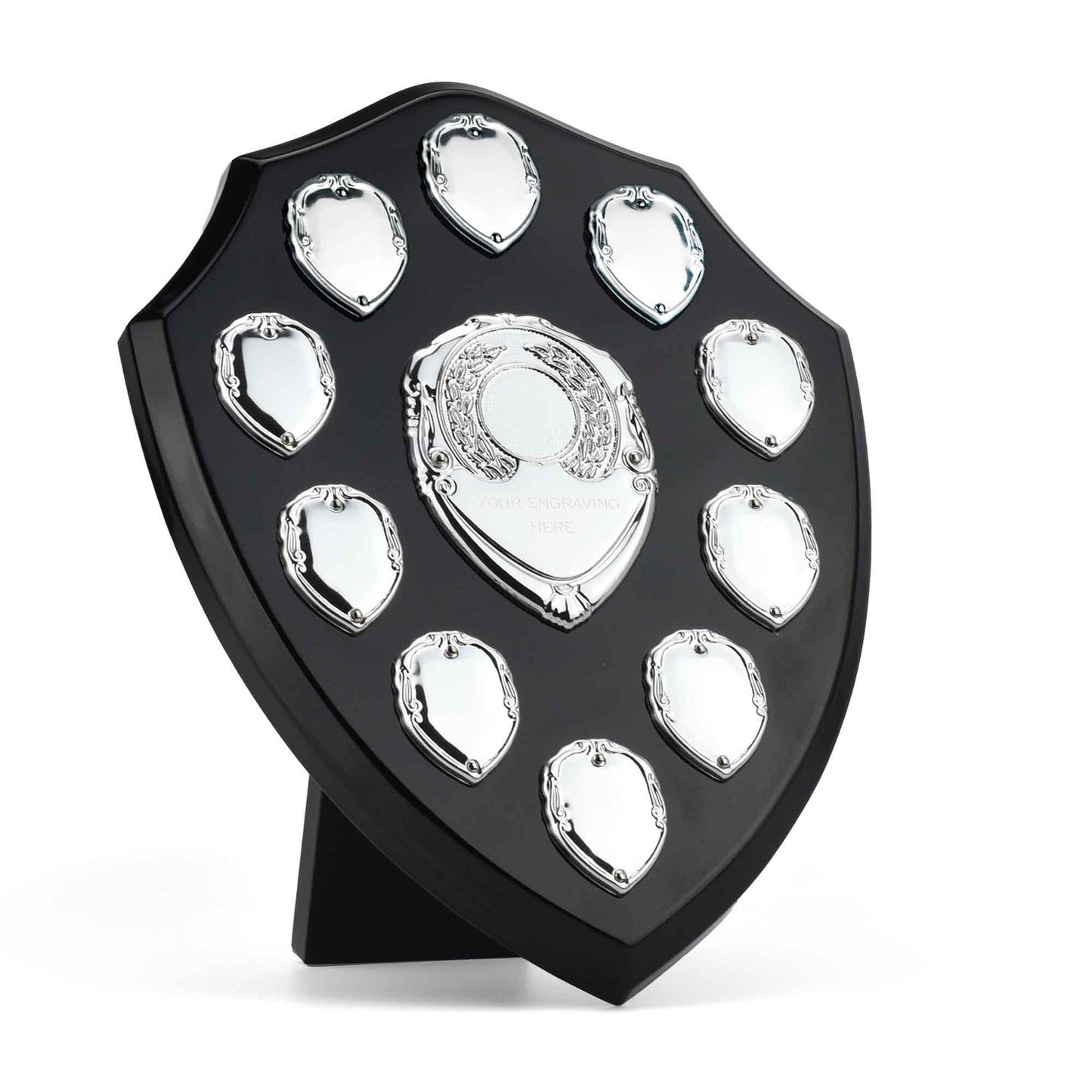 Triumph Black & Silver Annual Shield 25.5cm (10")