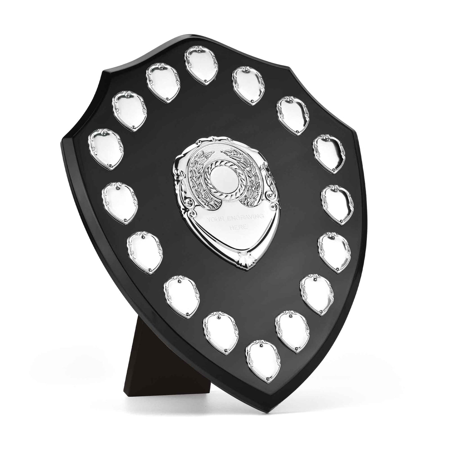 Triumph Black & Silver Annual Shield 35.5cm (14")