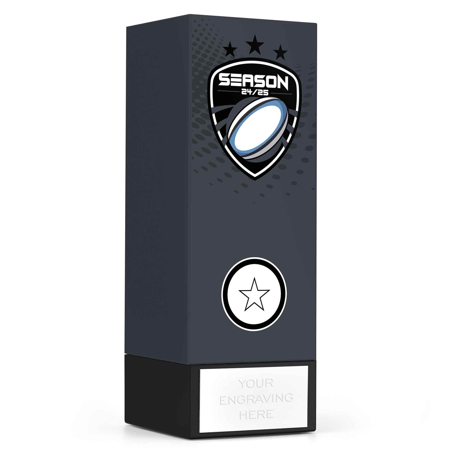 Geo Block Icon Grey Rugby Season 24/25 17cm (6 3/4")