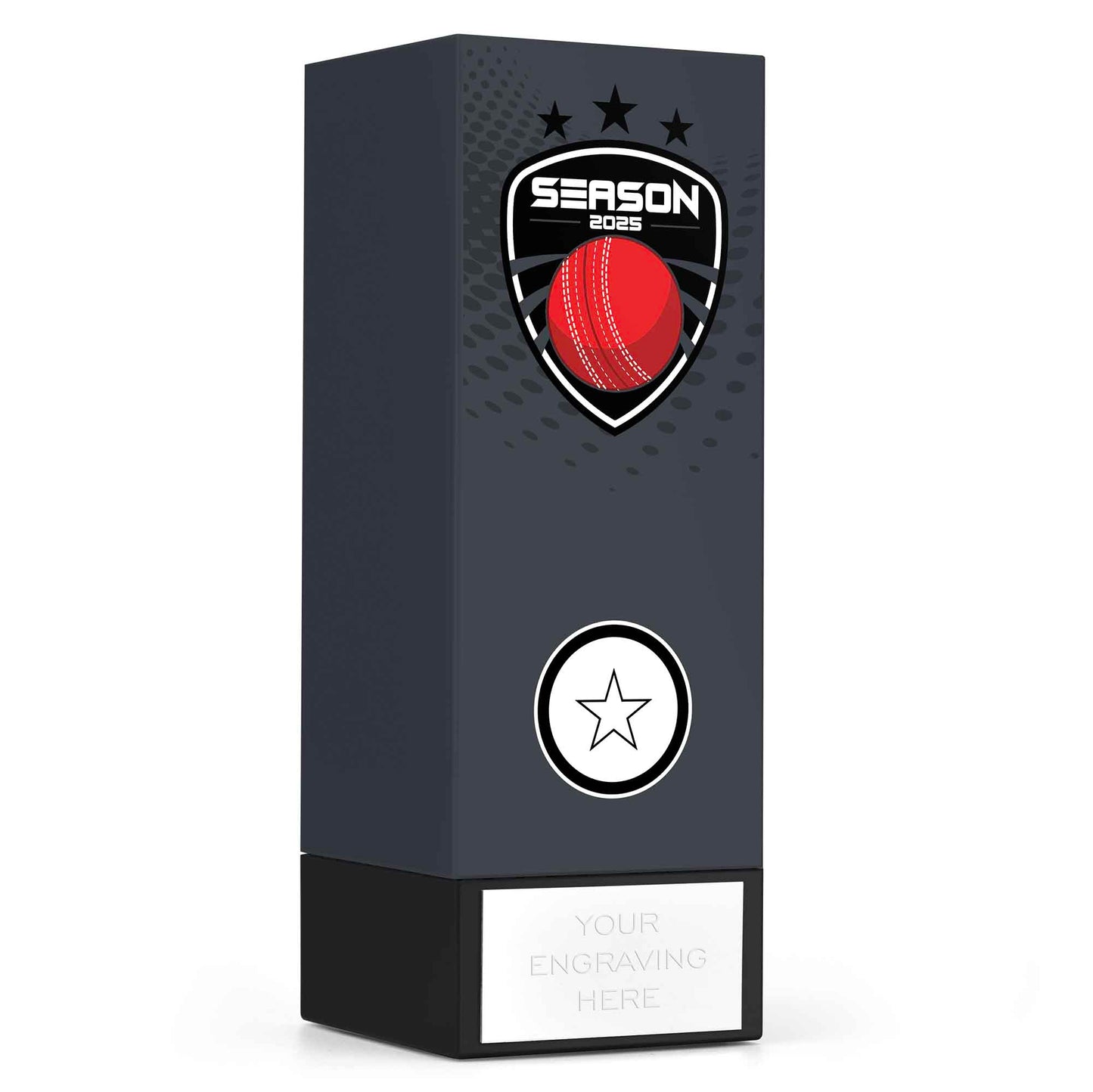 Geo Block Icon Grey Cricket Season 2025 17cm (6 3/4")