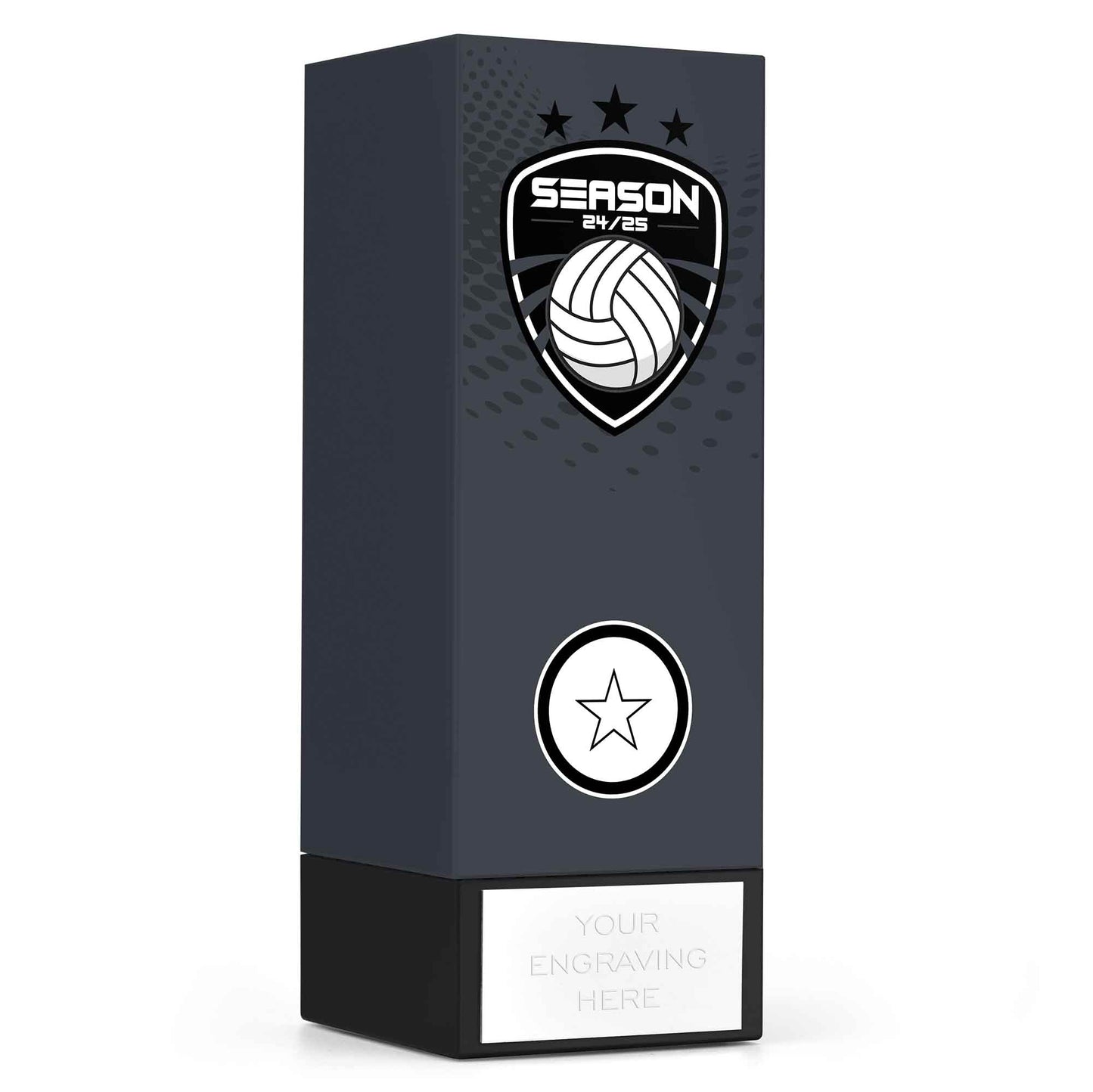 Geo Block Icon Grey Netball Season 24/25 17cm (6 3/4")