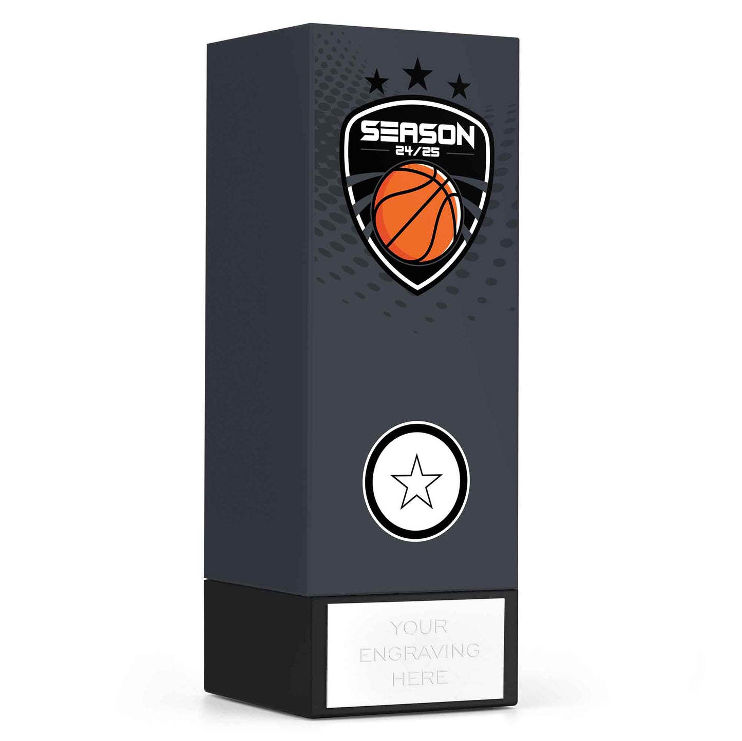 Geo Block Icon Grey Basketball Season 24/25 17cm (6 3/4")