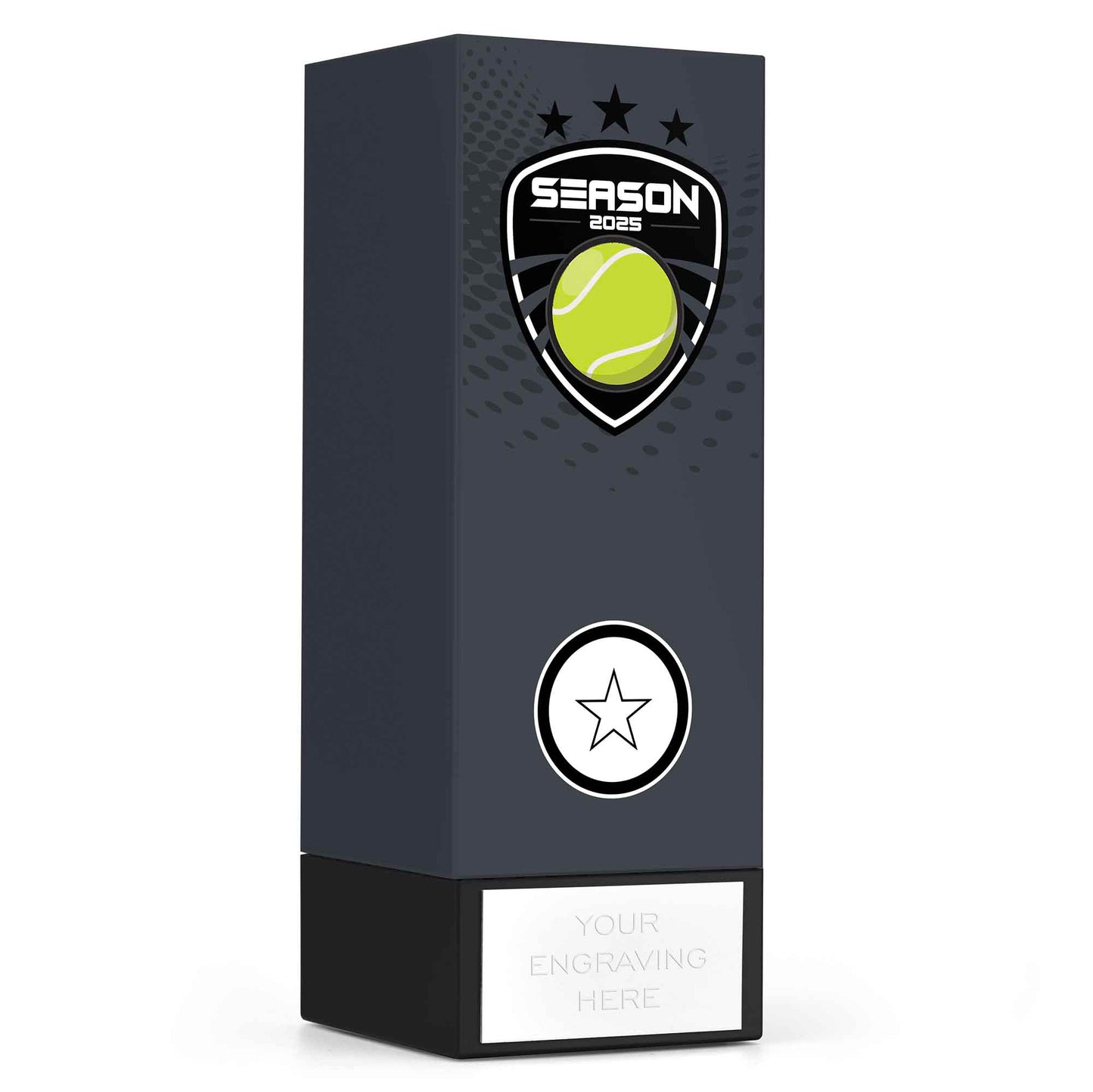 Geo Block Icon Grey Tennis Season 2025 17cm (6 3/4")
