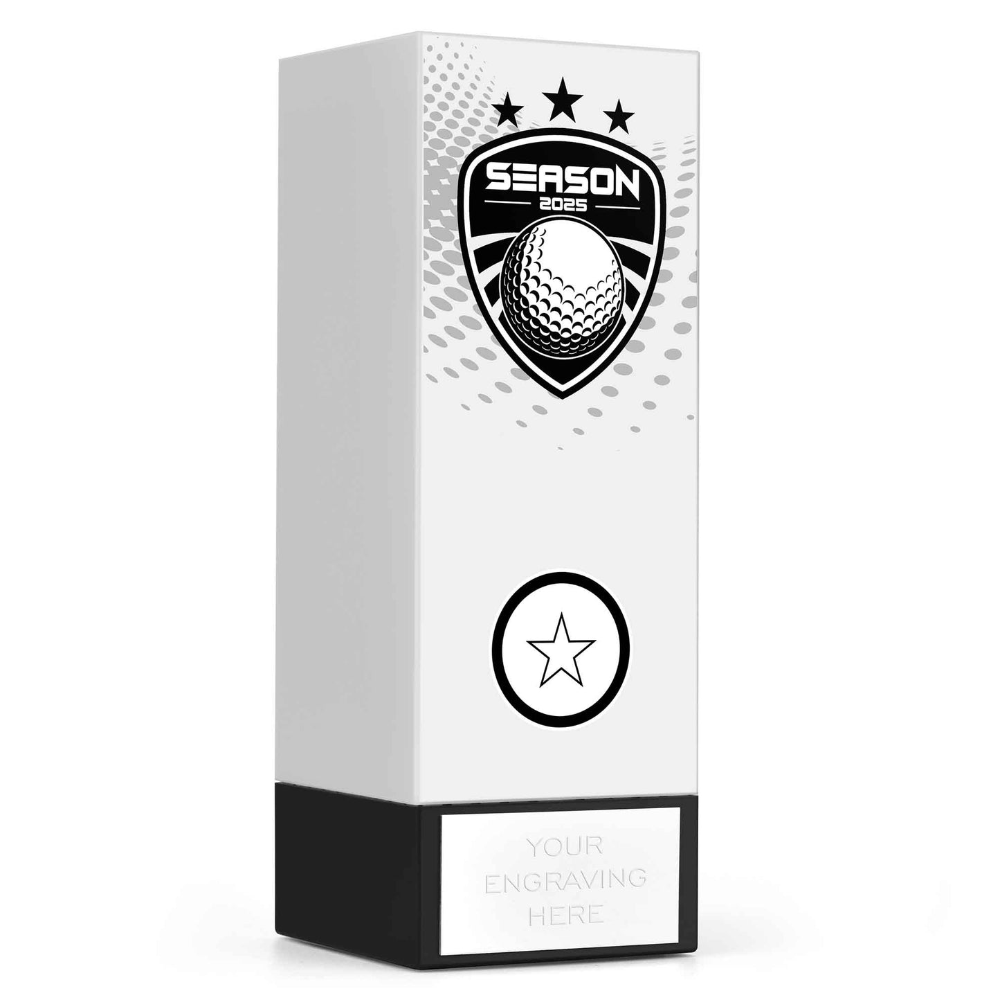 Geo Block Icon White Golf Season 2025 17cm (6 3/4")