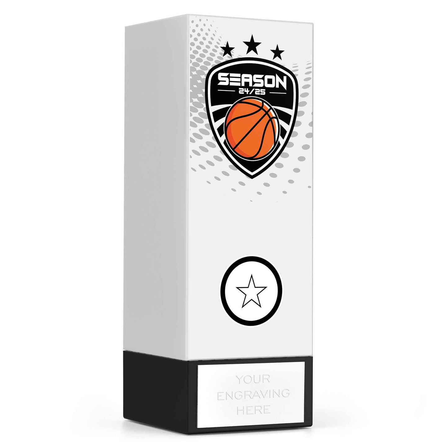 Geo Block Icon White Basketball Season 24/25 17cm (6 3/4")