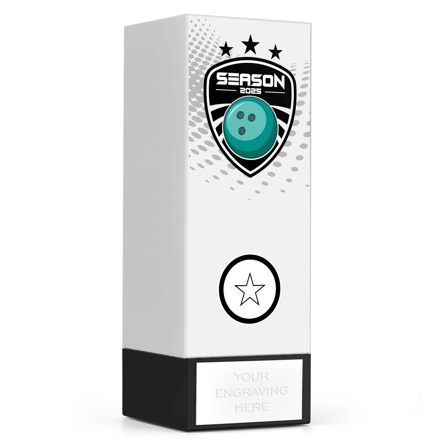 Geo Block Icon White Ten Pin Season 2025 17cm (6 3/4")