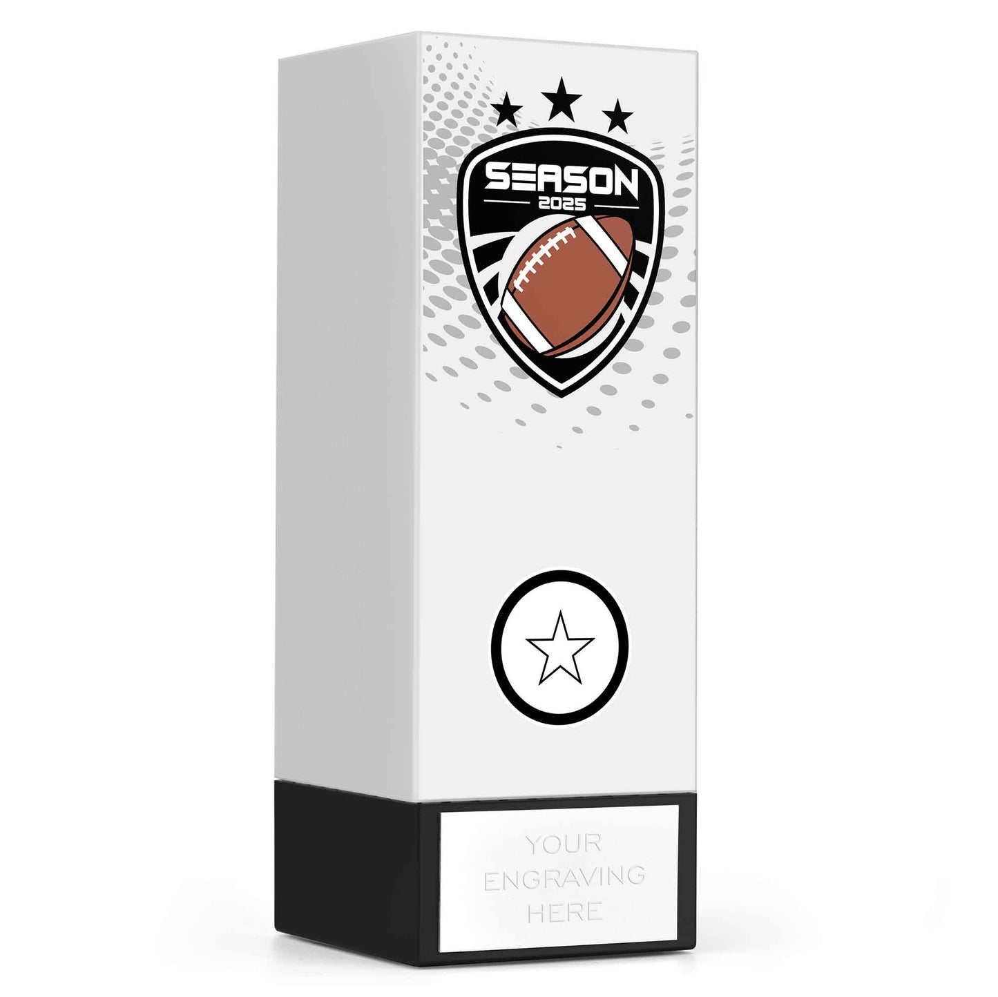 Geo Block Icon White American Football Season 24/25 17cm (6 3/4")
