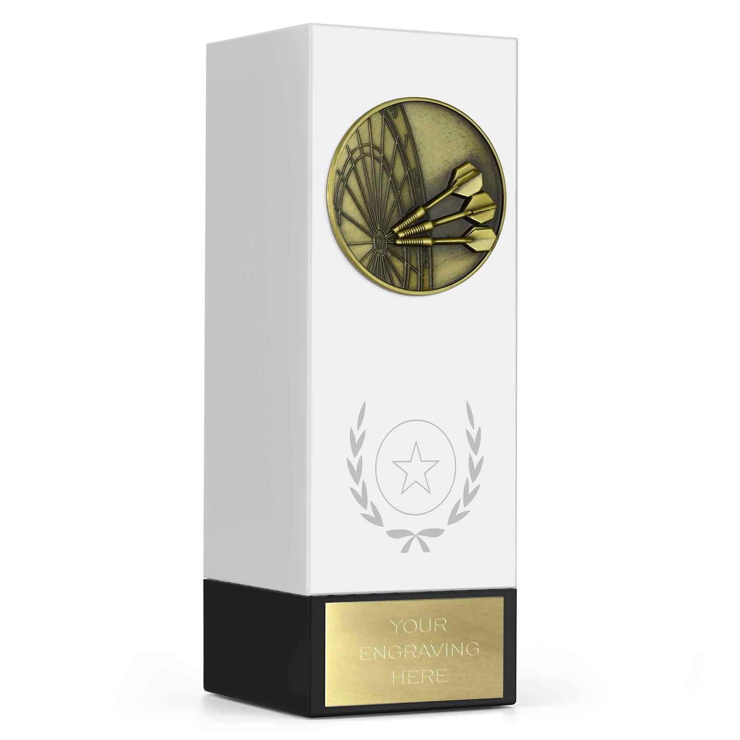 Geo Block Medal White Darts 17cm (6 3/4")